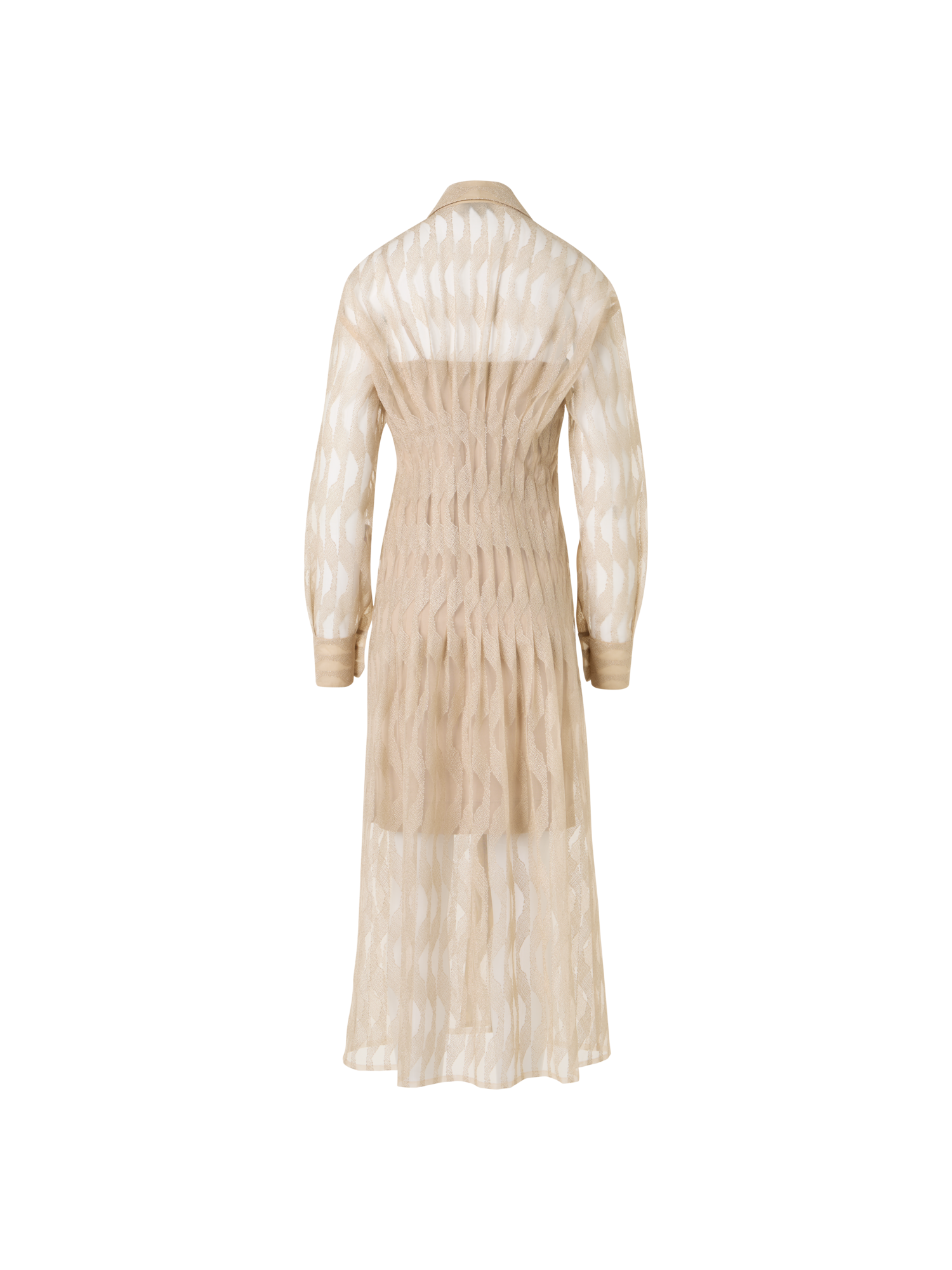 Designer High Plains Midi Shirt Dress - beige