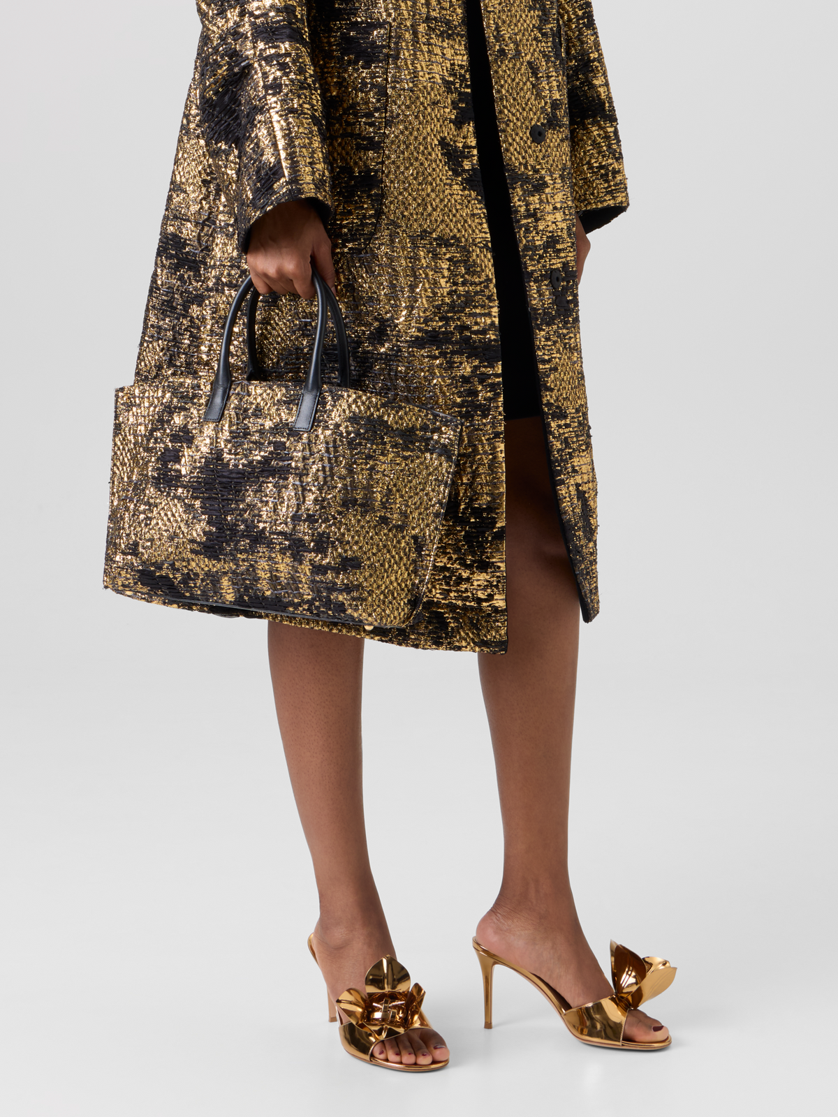 Designer Ai Small Top Handle Tote - multicolor - gold #editorial
