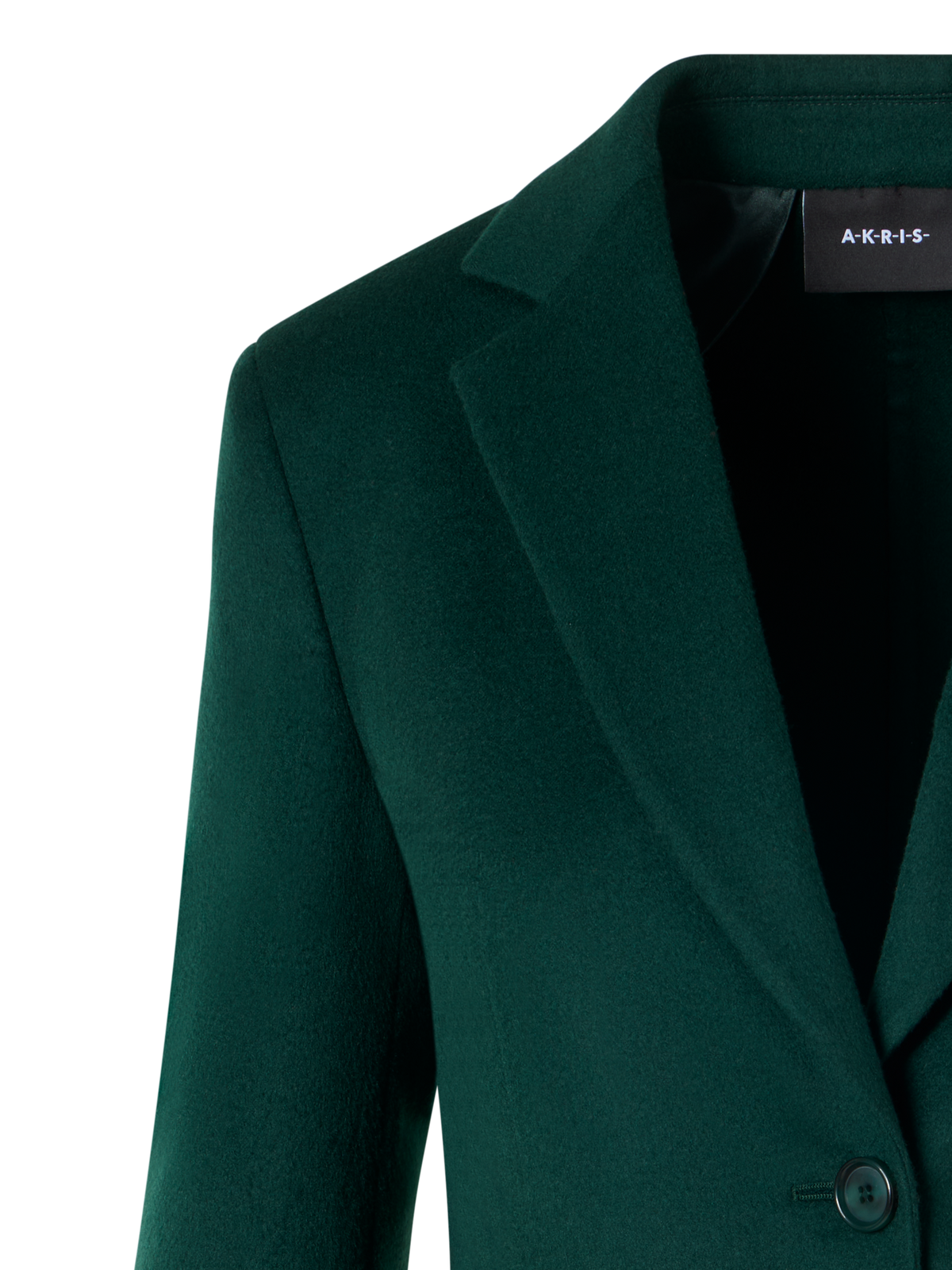 Designer Fitted Cashmere Double-Face Jacket - green