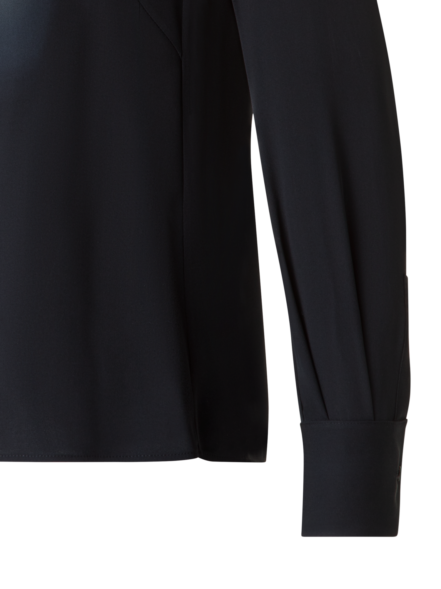 Designer Silk Crêpe Blouse with Shadow Print - grey - multicolor