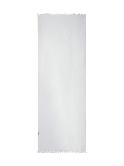 Designer Linen Scarf - neutral - white