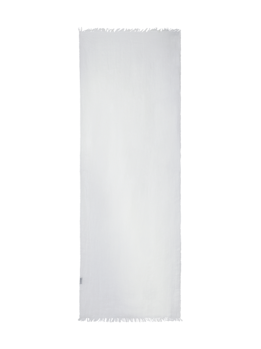 Designer Linen Scarf - neutral - white