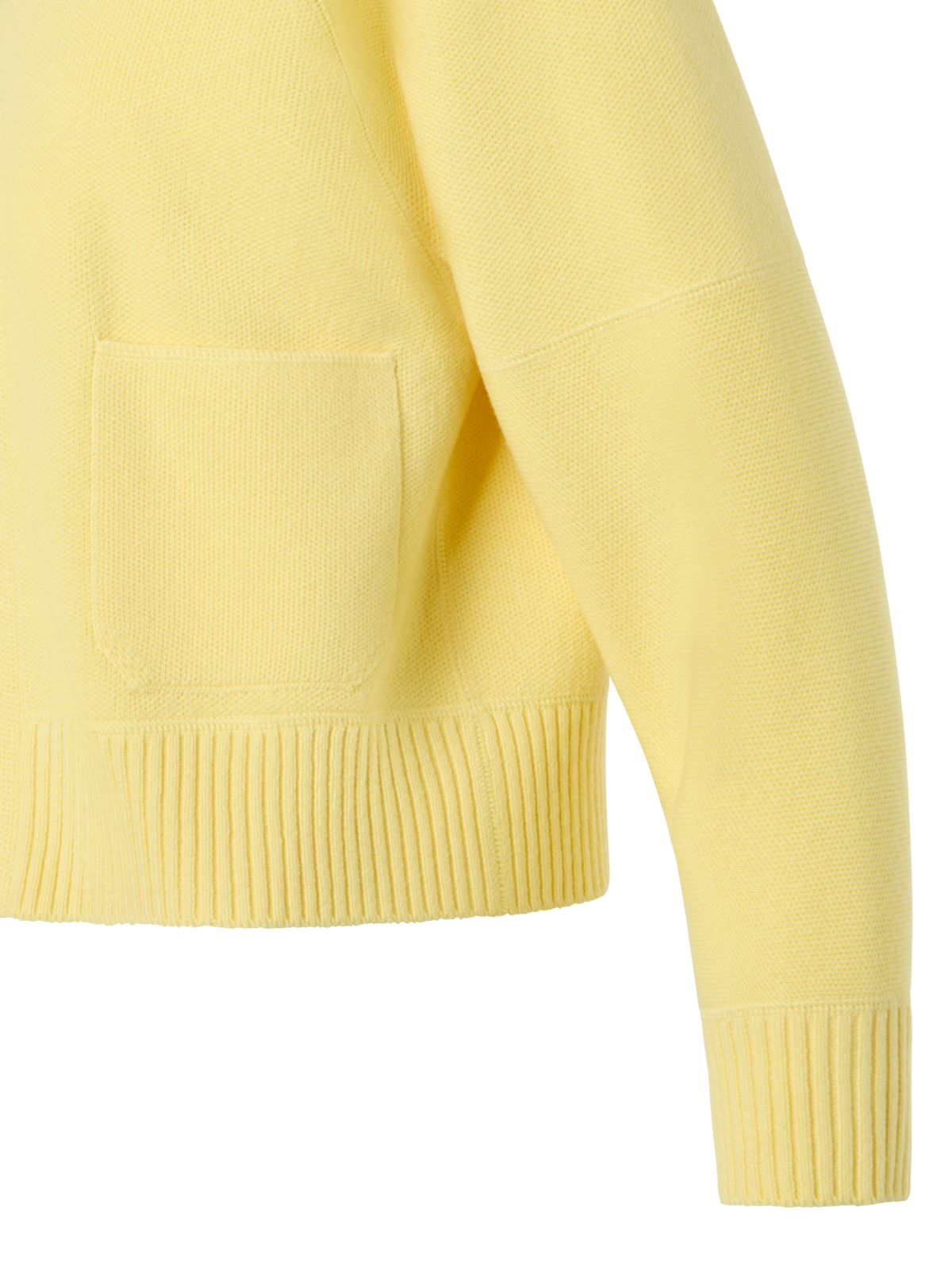 Designer Cashmere Piqué Zip Cardigan - yellow