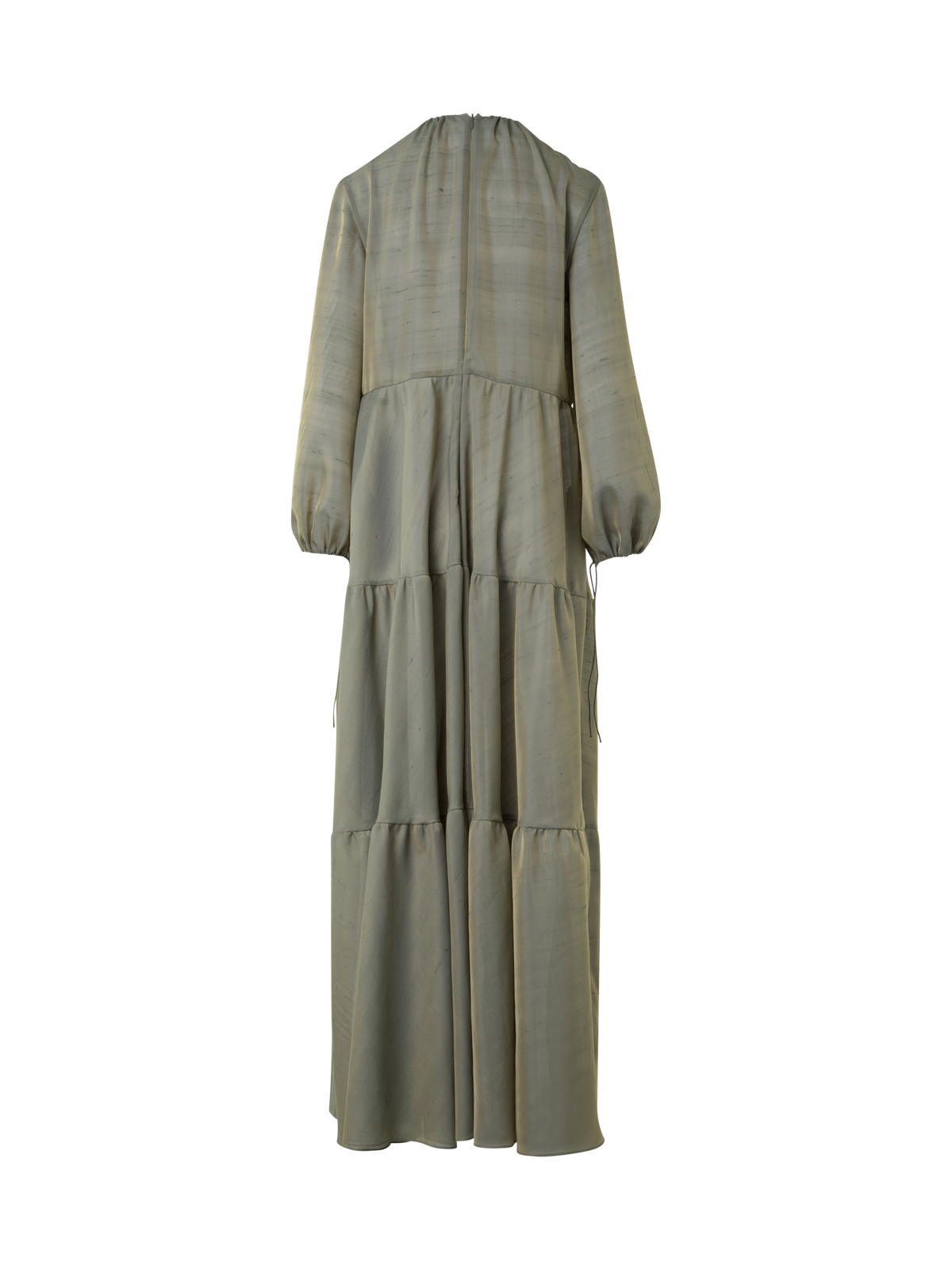 Designer Boho Midi Dress - neutral - green