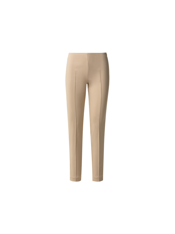 Designer Slim Cotton Techno Stretch Pants - neutral - beige