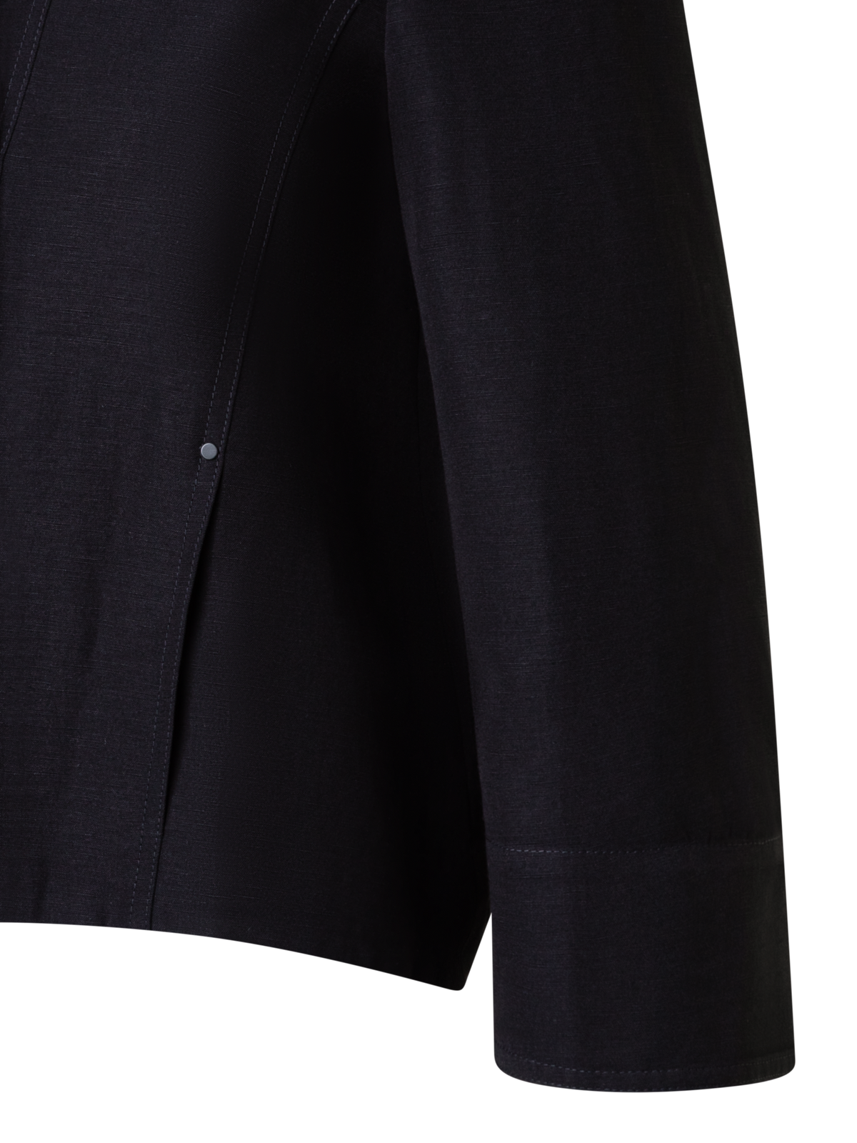 Designer Linen Blend Shawl Collar Jacket - black