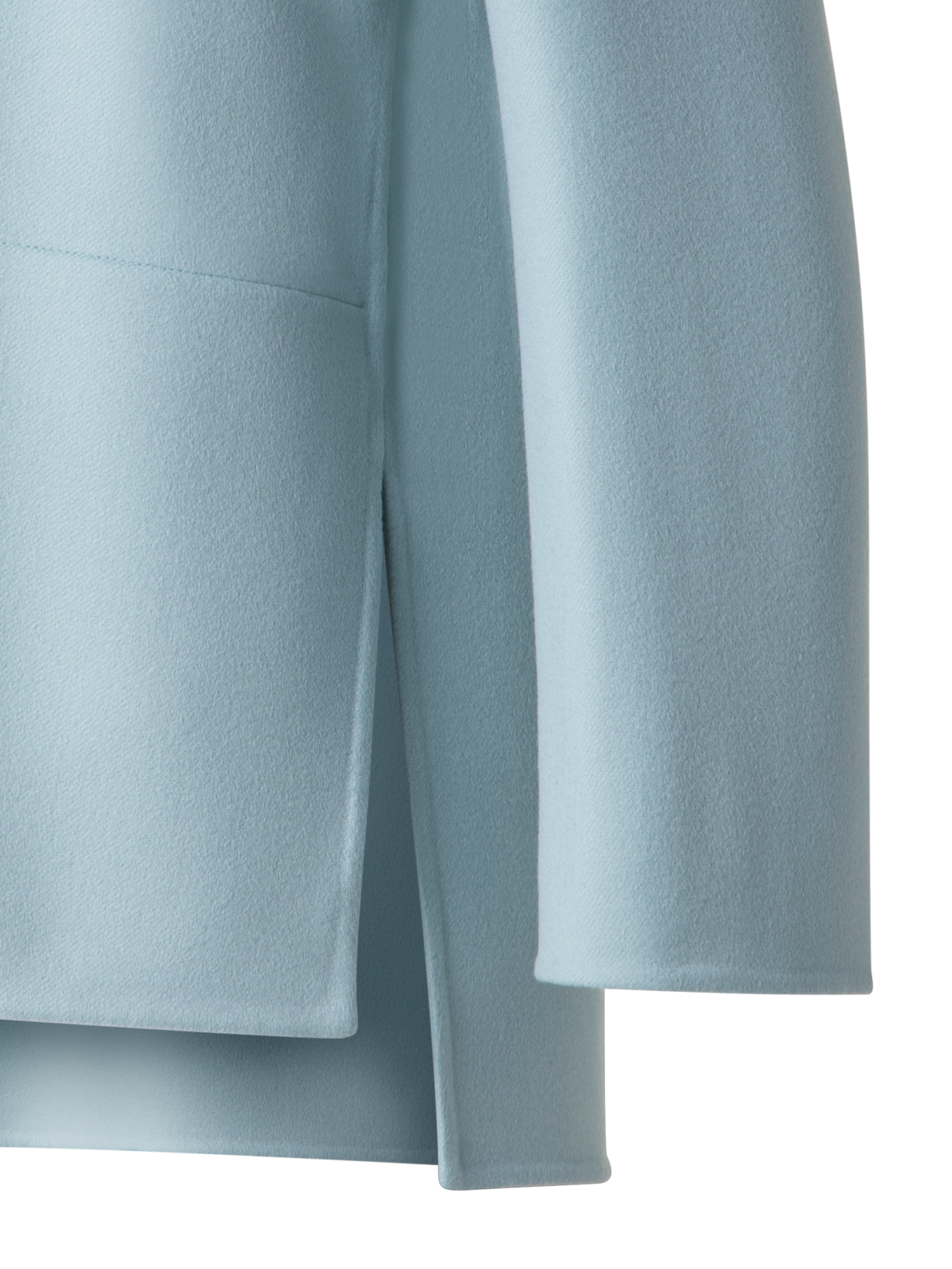 Designer Shirt Jacket in Cashmere Double-Face - pastel - blue