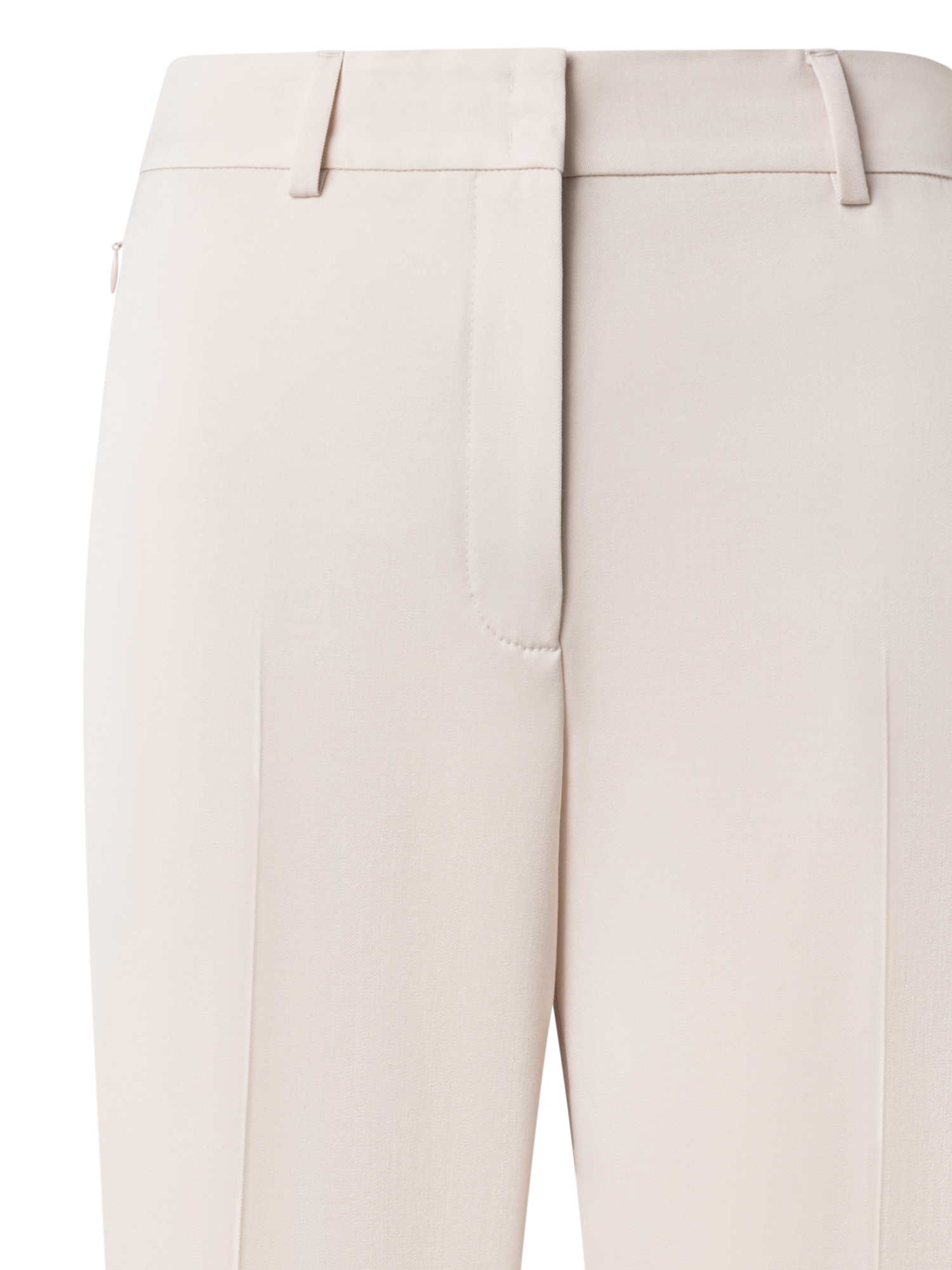 Designer Straight Wool Gabardine Pants - neutral - pastel - beige