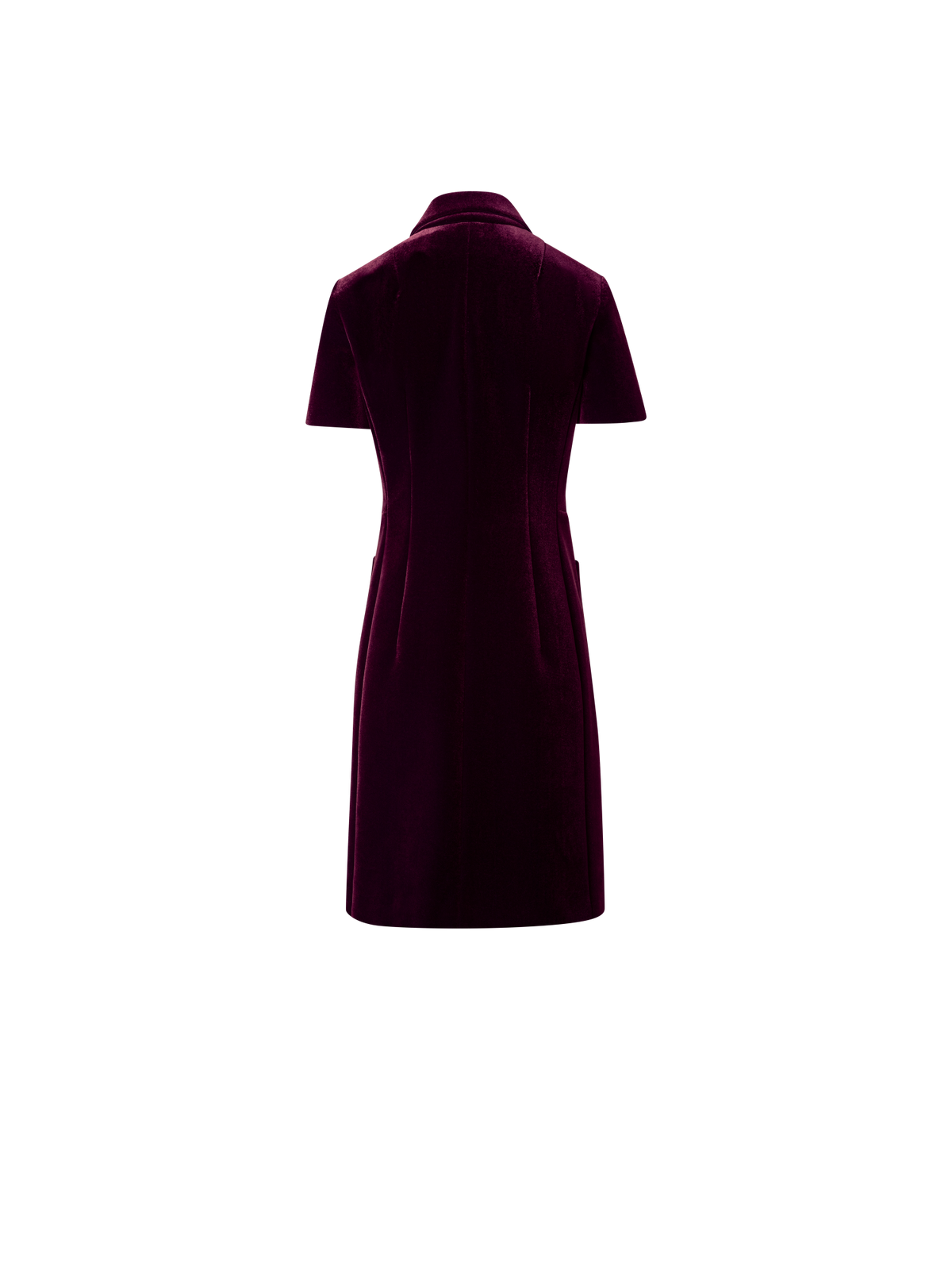 Designer Velvet Neoprene Short Dress - pink