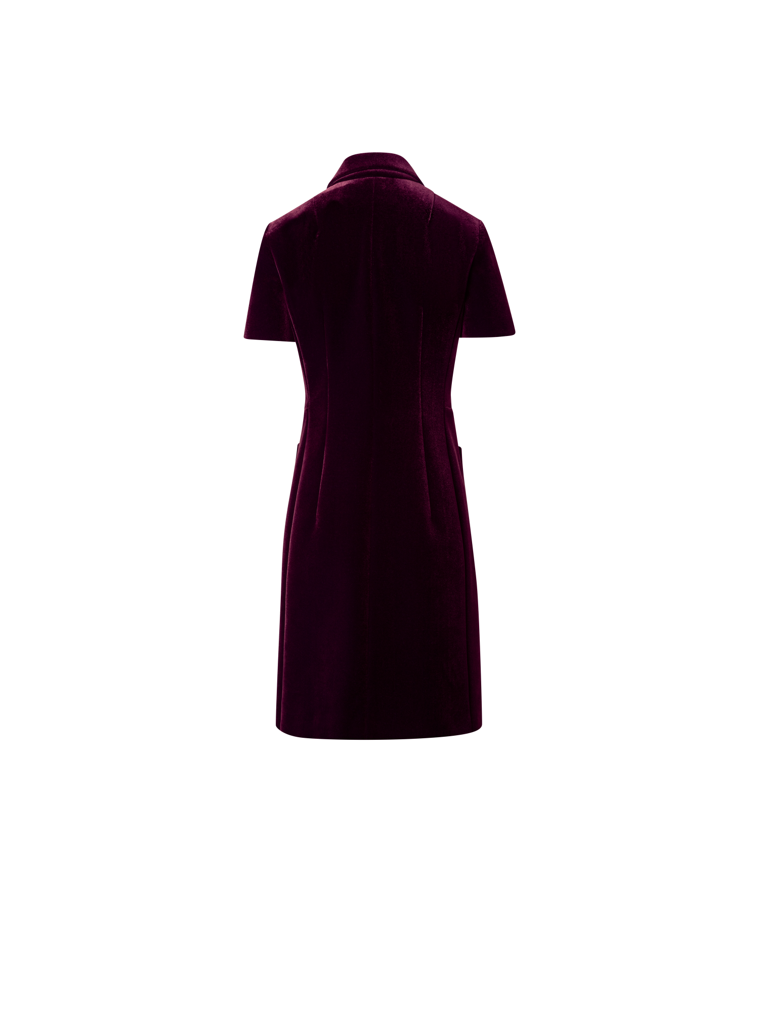 Designer Velvet Neoprene Short Dress - pink