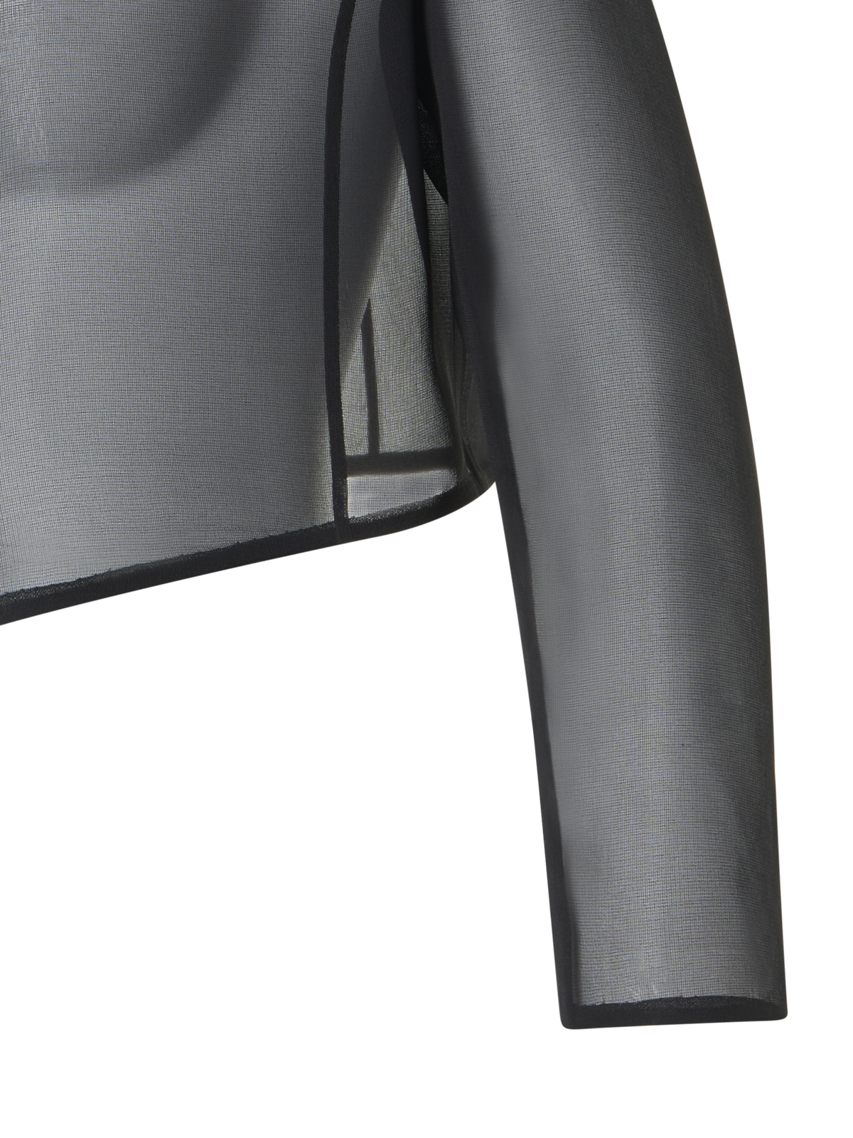 Designer Silk Organza Short Bolero - black