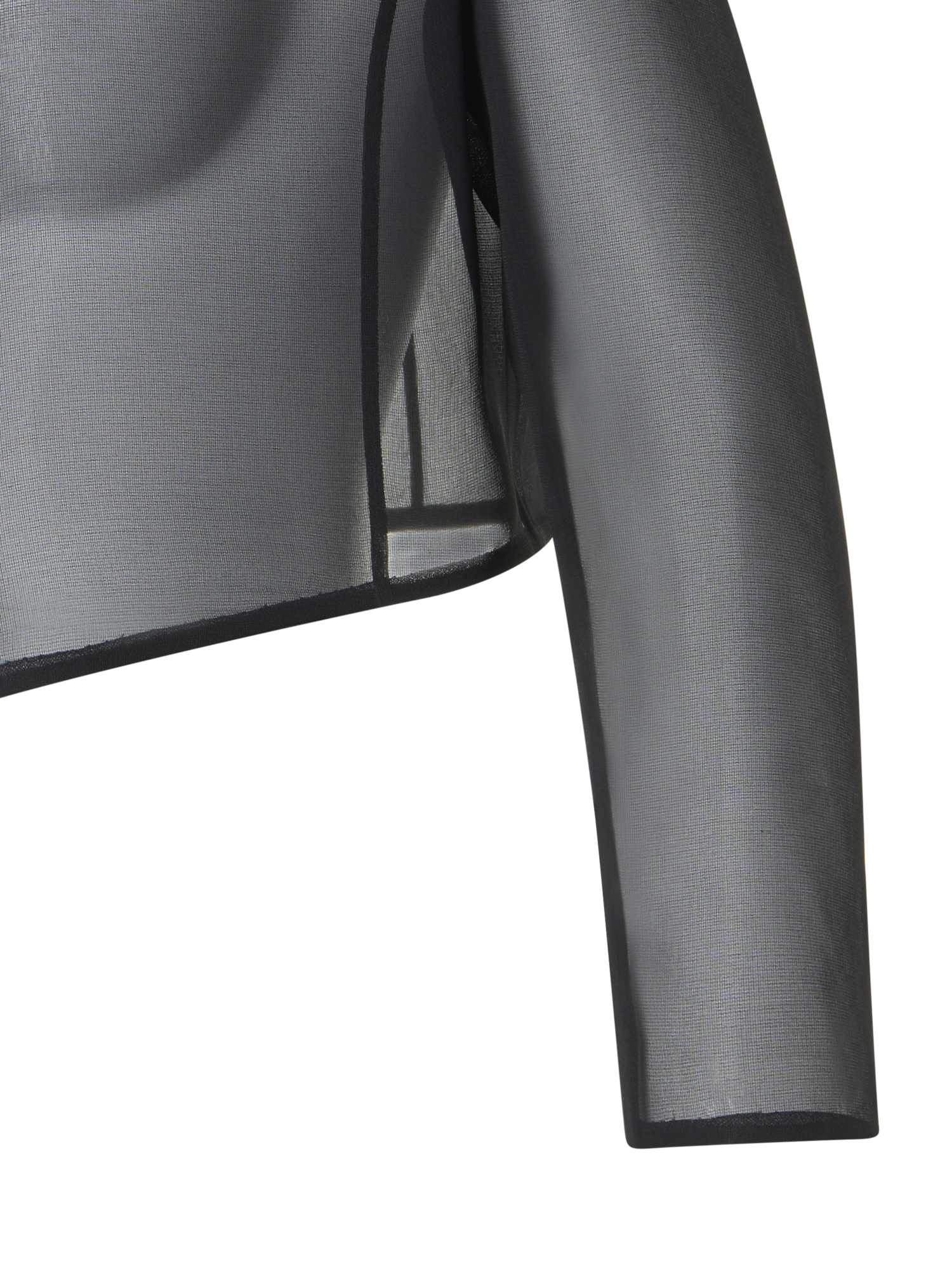 Designer Silk Organza Short Bolero - black