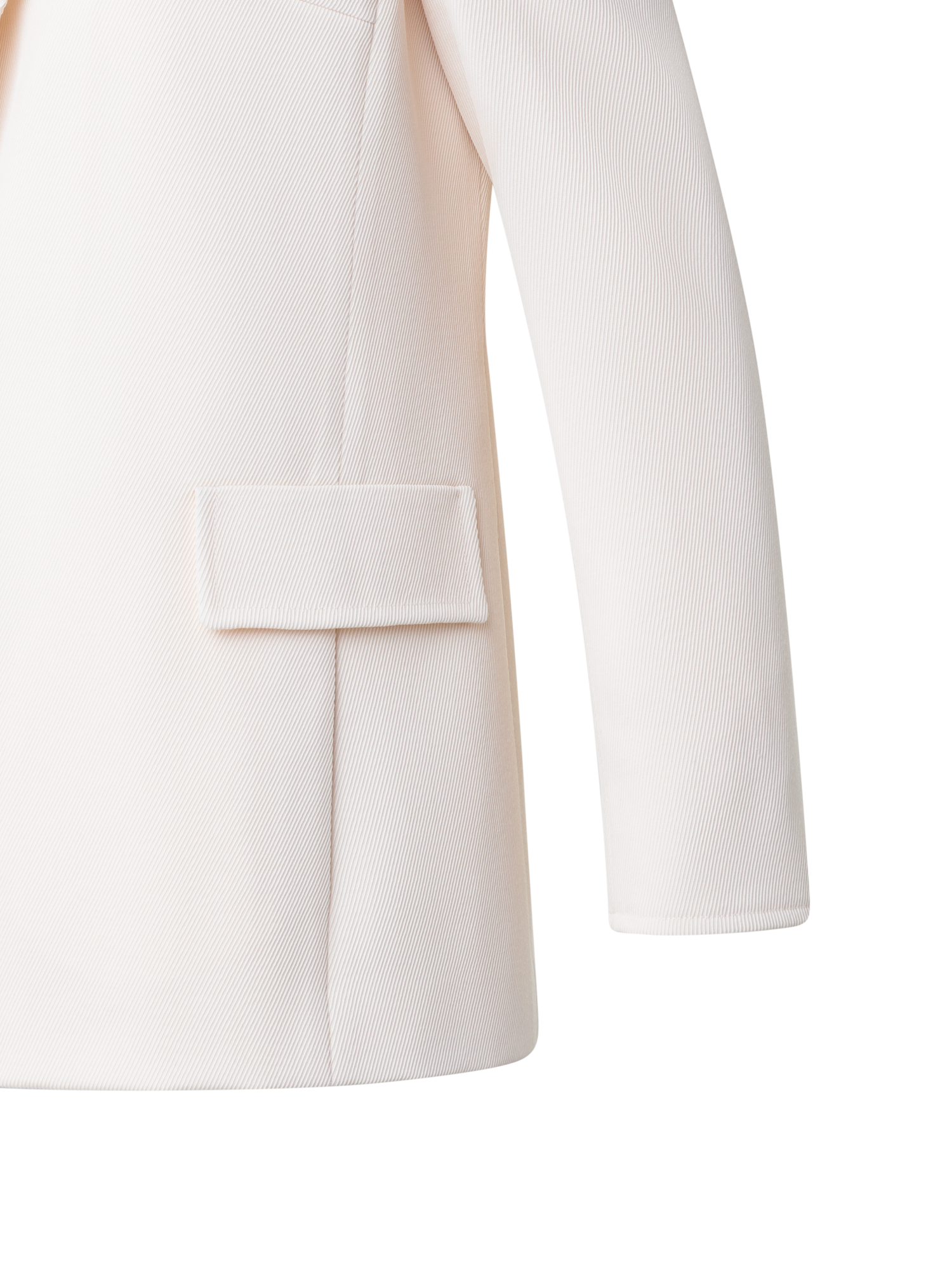 Designer Boyfriend Blazer in Wool Tricotine - neutral - ecru - white