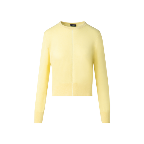 Kaschmirpullover mit transparentem Streifen