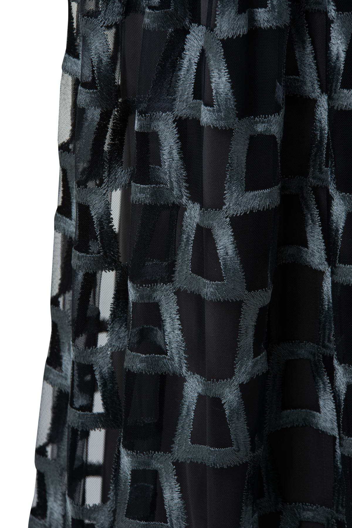 Designer Mixed Trapezoid Embroidery Gown