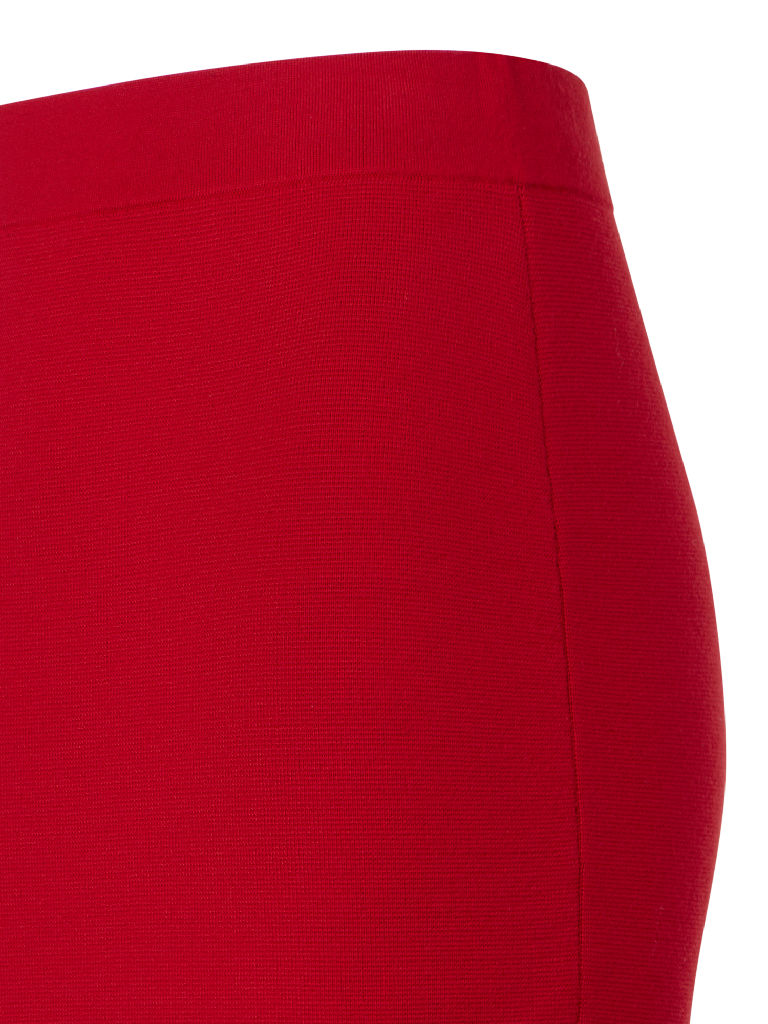 Designer Fitted Milano Knit Pencil Skirt - red