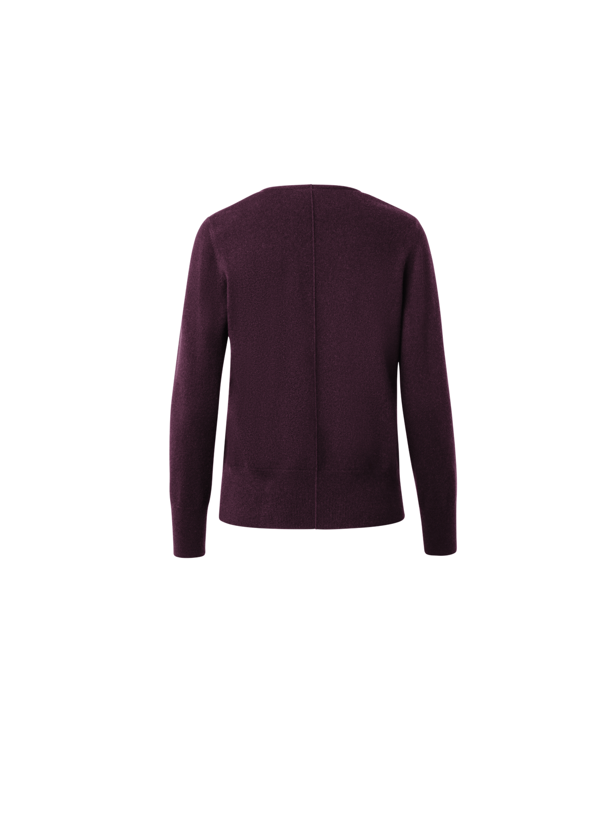 Designer Cashmere V-Neck Pullover - purple