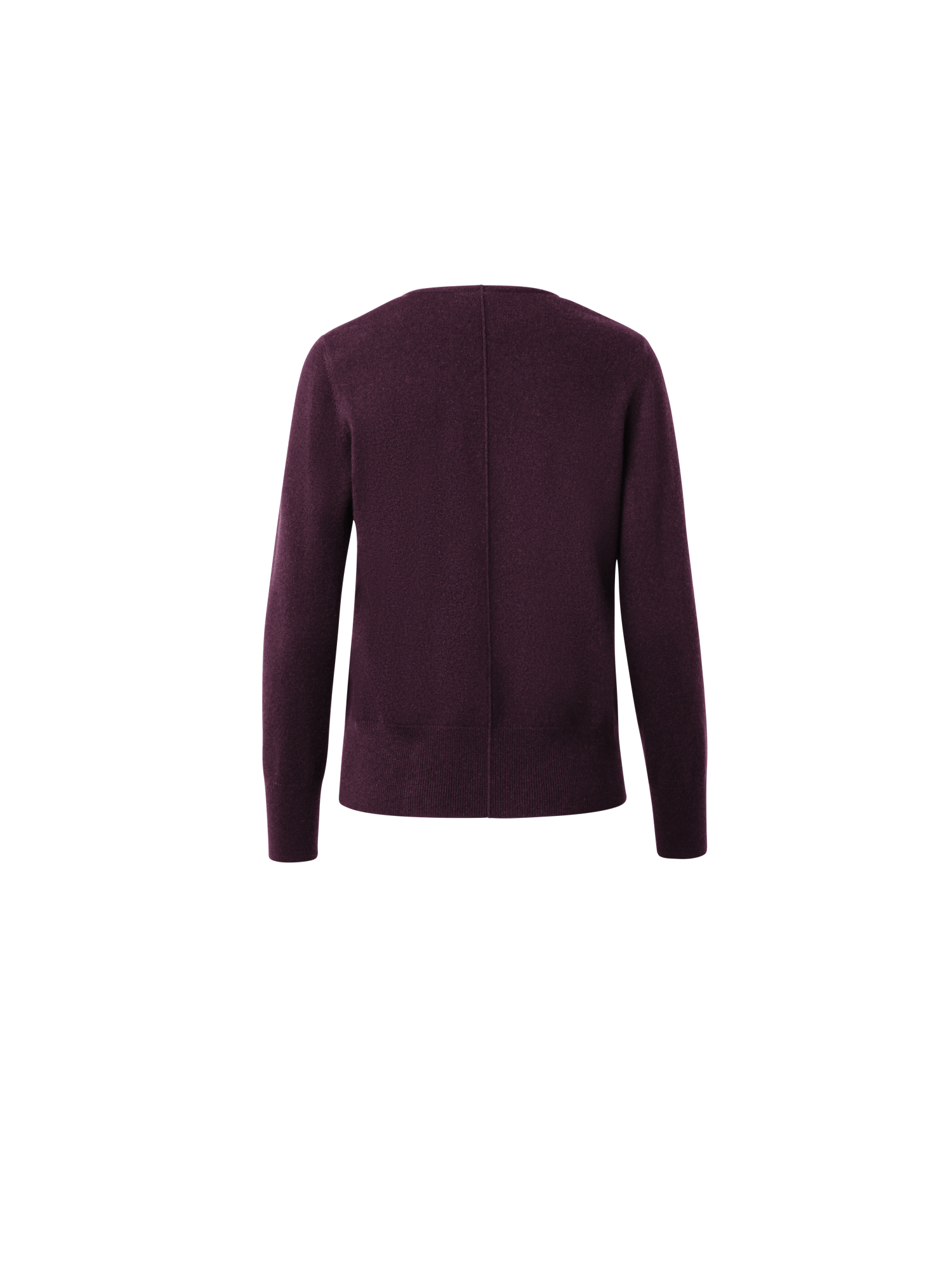 Designer Cashmere V-Neck Pullover - purple