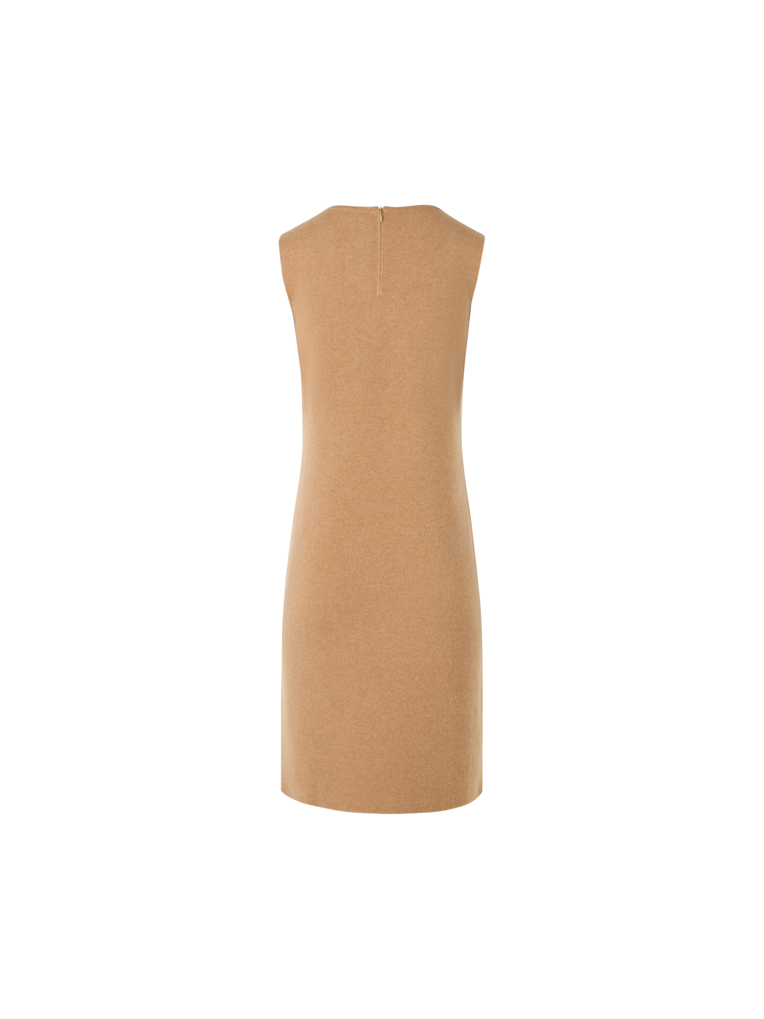 Designer Sleeveless Cashmere Double-Face Knit Dress - brown