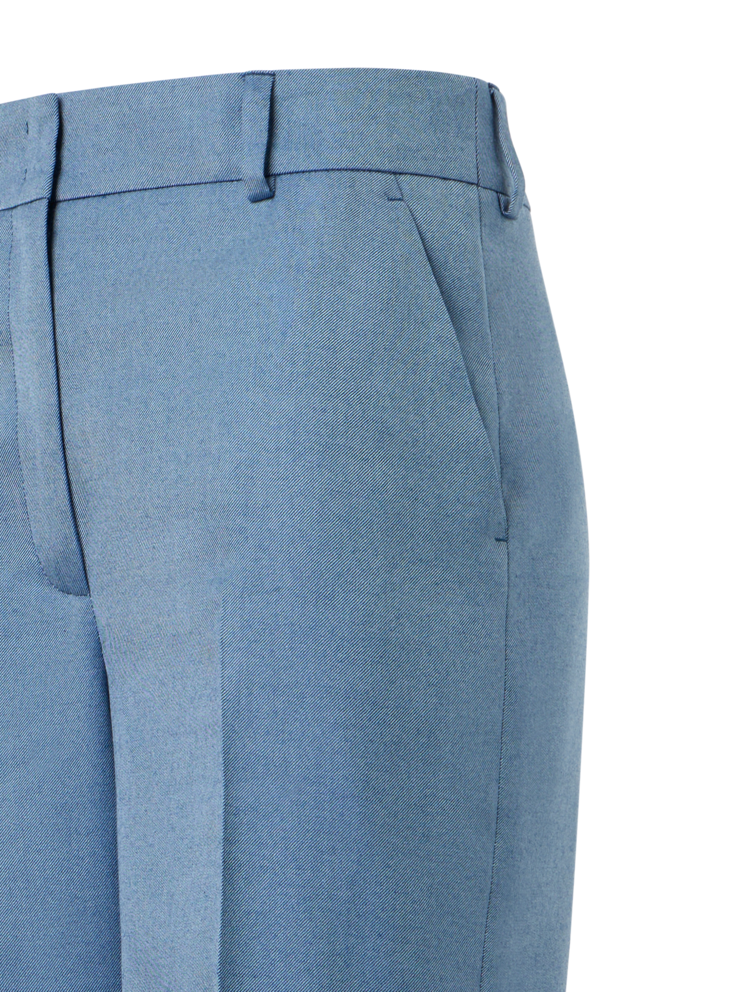 Designer Wide-Leg Cashmere Silk Gabardine Pants