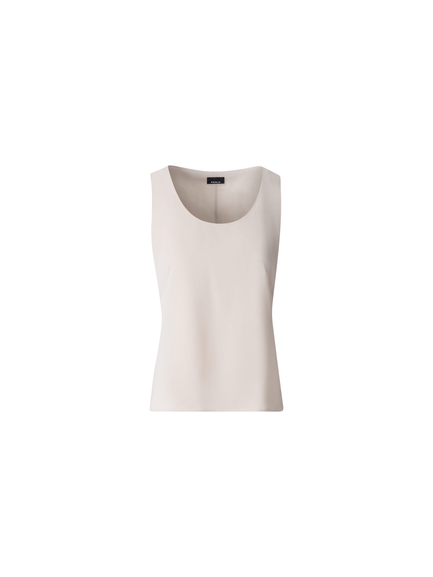 Designer Tank Top in Silk Georgette - neutral - pastel - beige