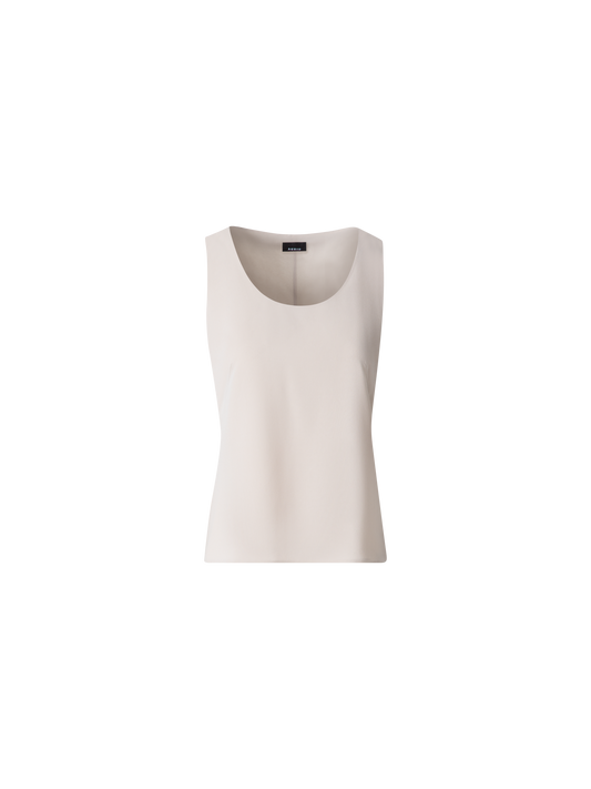 Designer Tank Top in Silk Georgette - neutral - pastel - beige