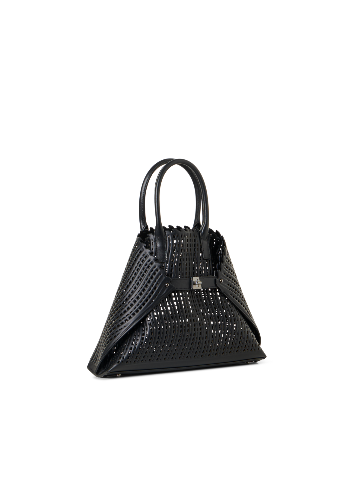 Designer Ai Small Top Handle Tote Bag - black