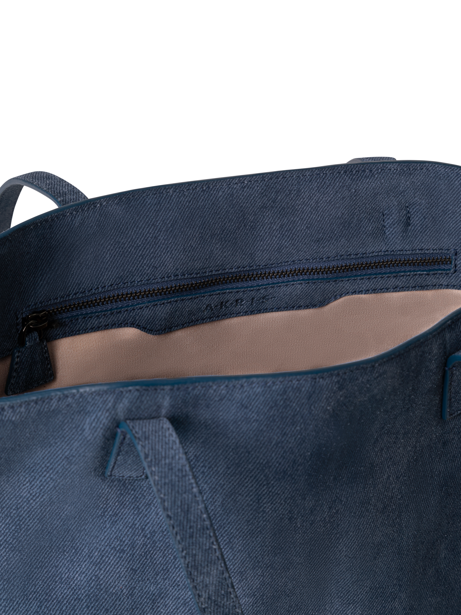 Designer Ai Small Shoulder Tote - navy - blue