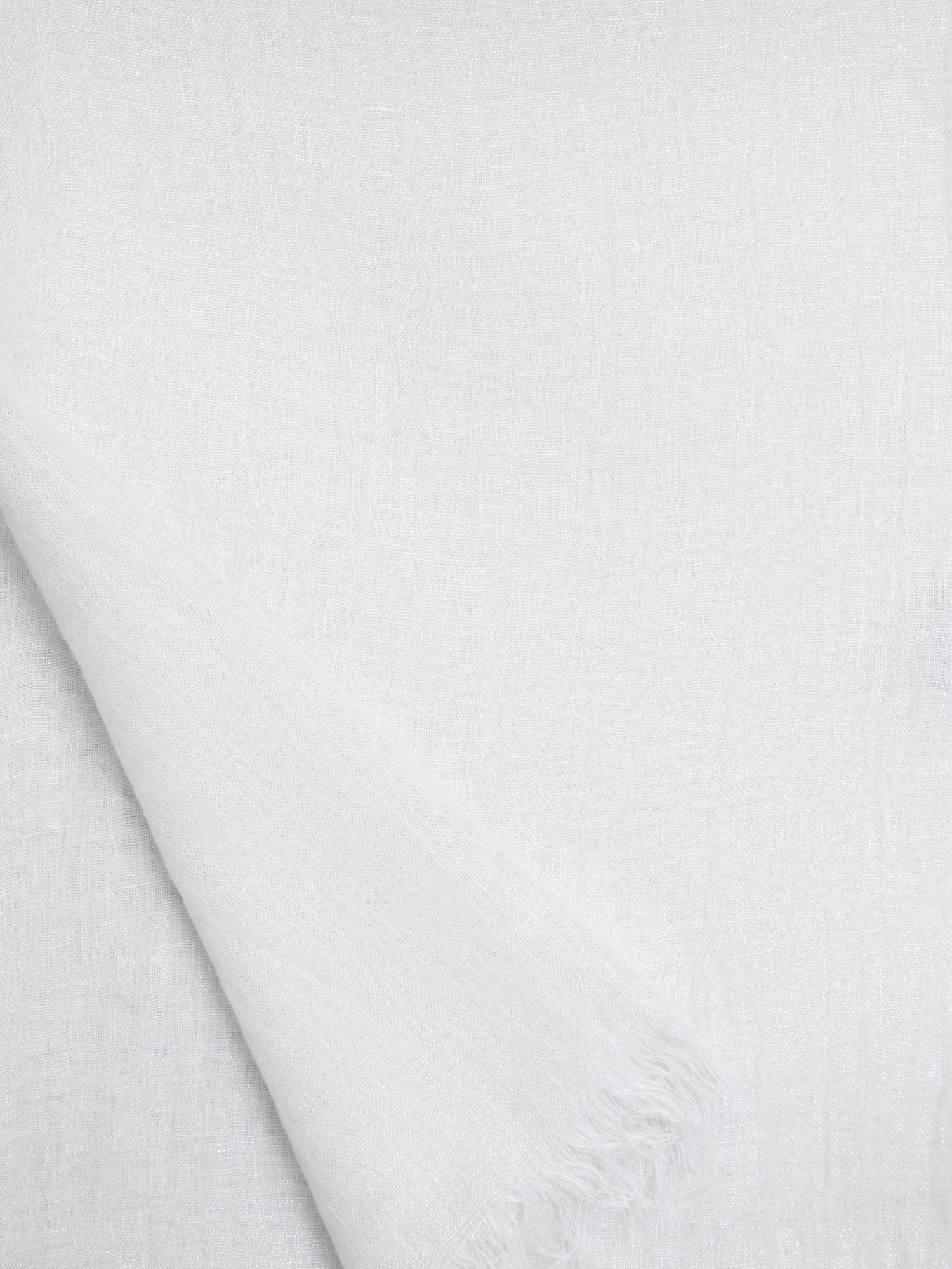 Designer Linen Scarf - neutral - white