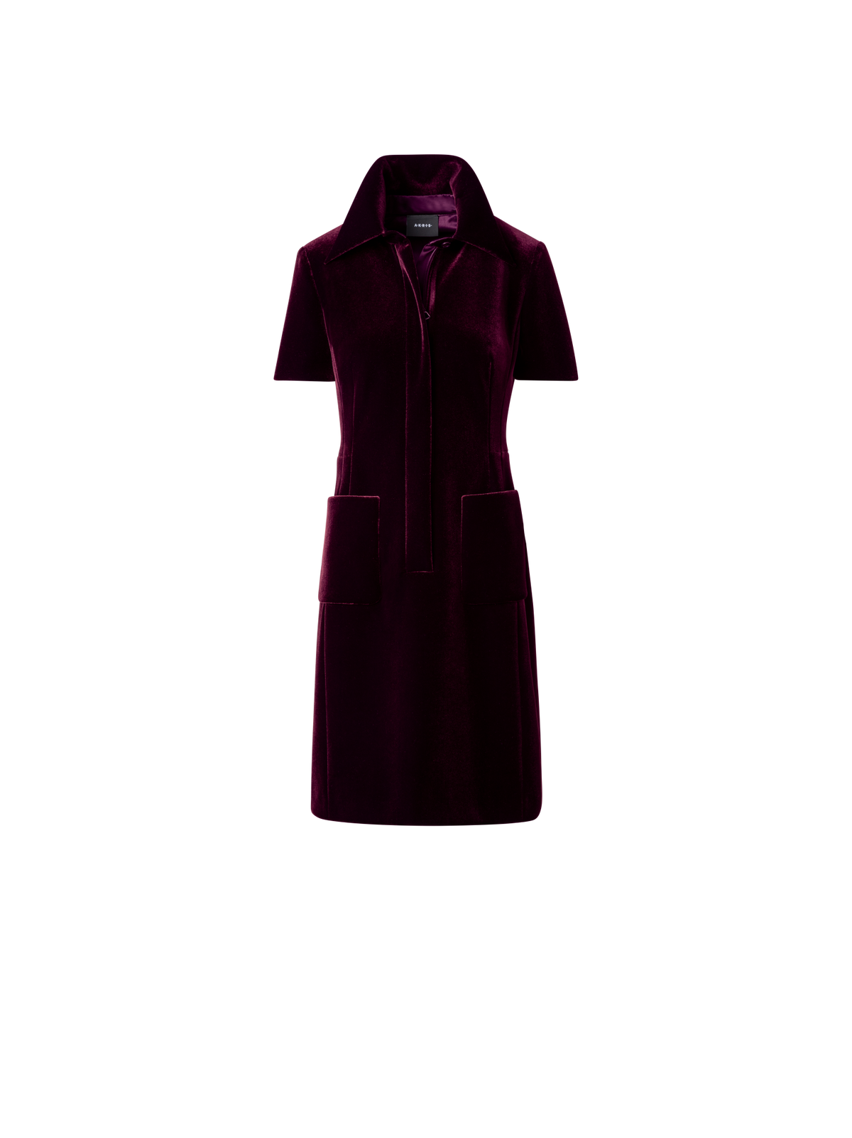 Designer Velvet Neoprene Short Dress - pink