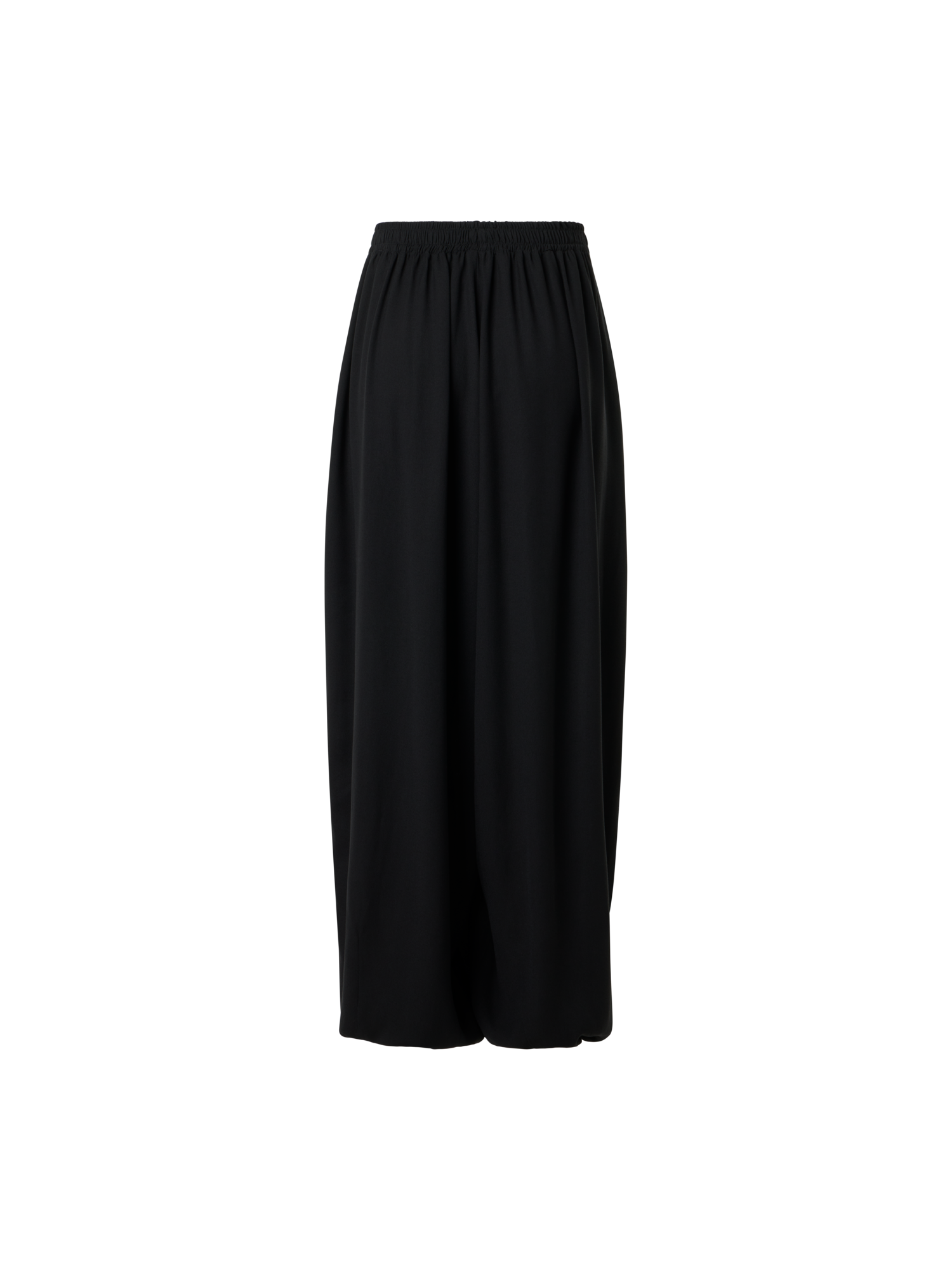 Designer Fresia Wide Leg Viscose Pants with Elastic Cuffs - beige