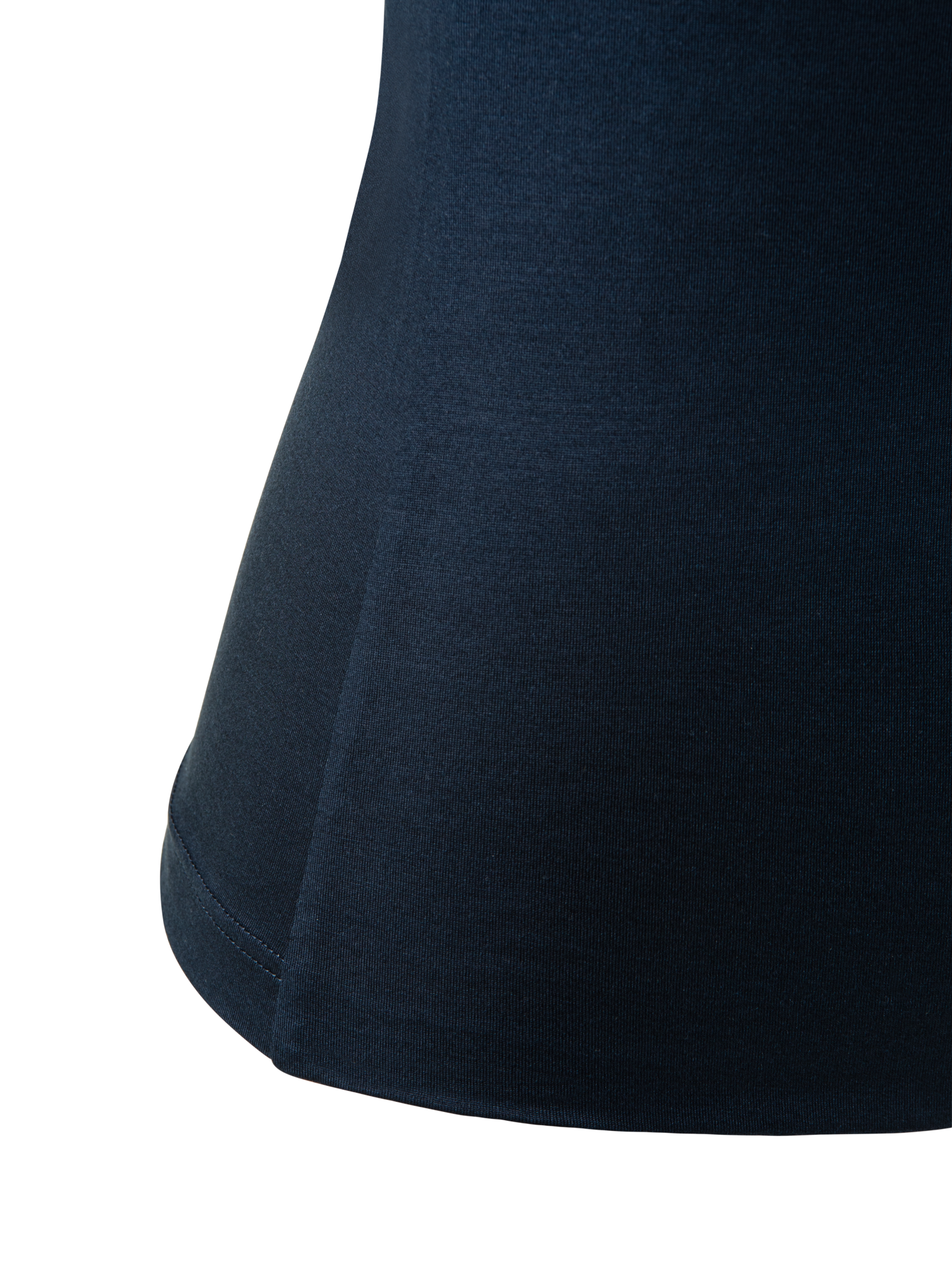 Designer 3/4 Length Sleeve Shirt from Silk Jersey - navy - blue