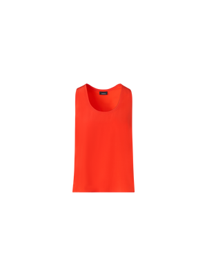 Designer Silk Georgette Tank Top - red