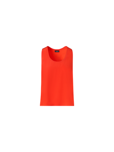 Designer Silk Georgette Tank Top - red