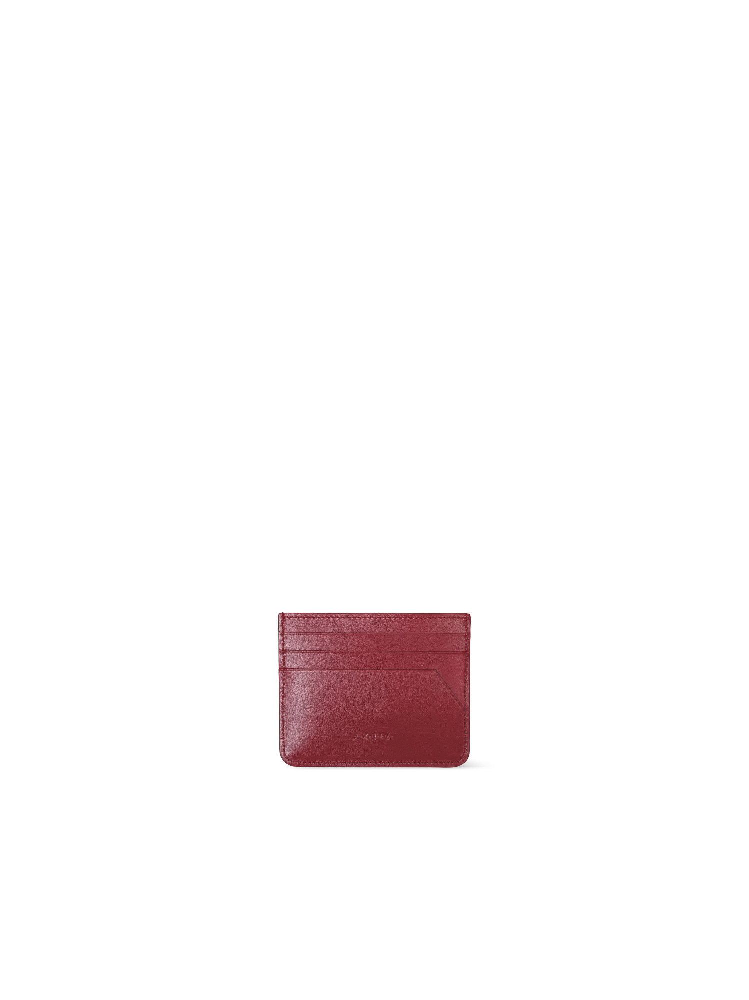 Designer Card Holder in Horsehair - wine - red