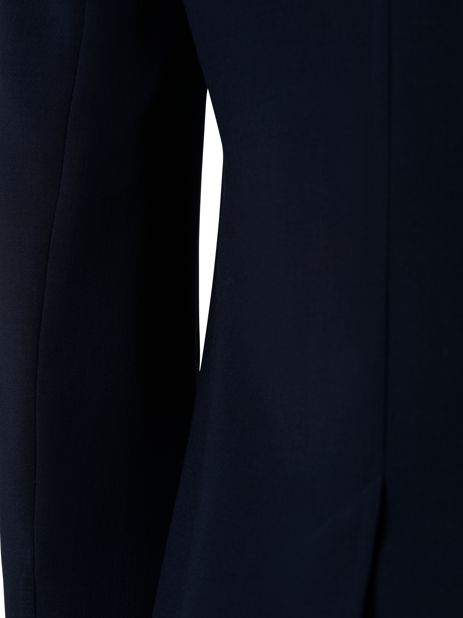 Designer Wool Double-Face Blazer with Elongated Lapel - black - navy - blue
