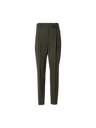 Designer Fred Tapered-Leg Pants in Wool Tricotine - green