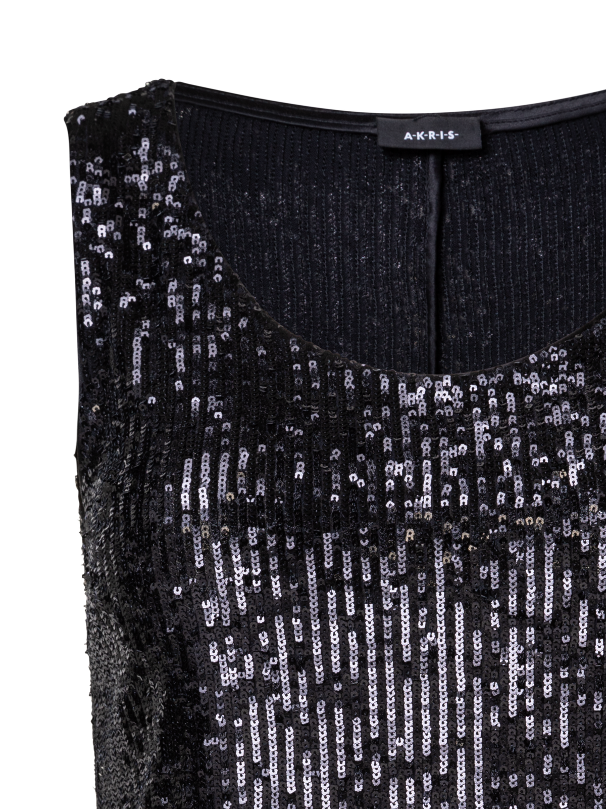 Designer Sequins Tank Top - black