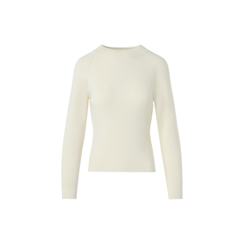 Fitted Cashmere Silk Knit Sweater