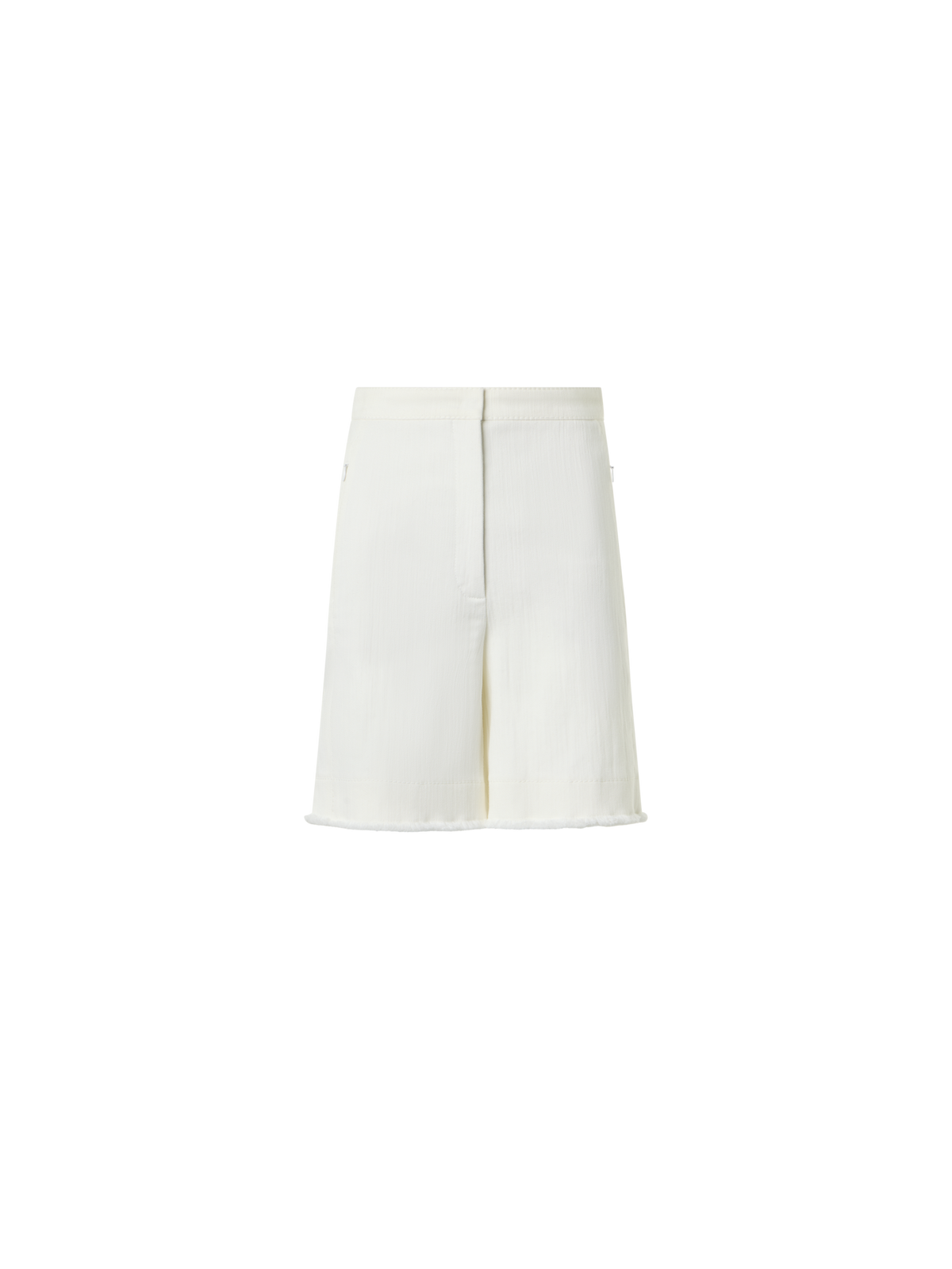 Designer Filia Cotton Stretch Denim Bermuda Shorts - white