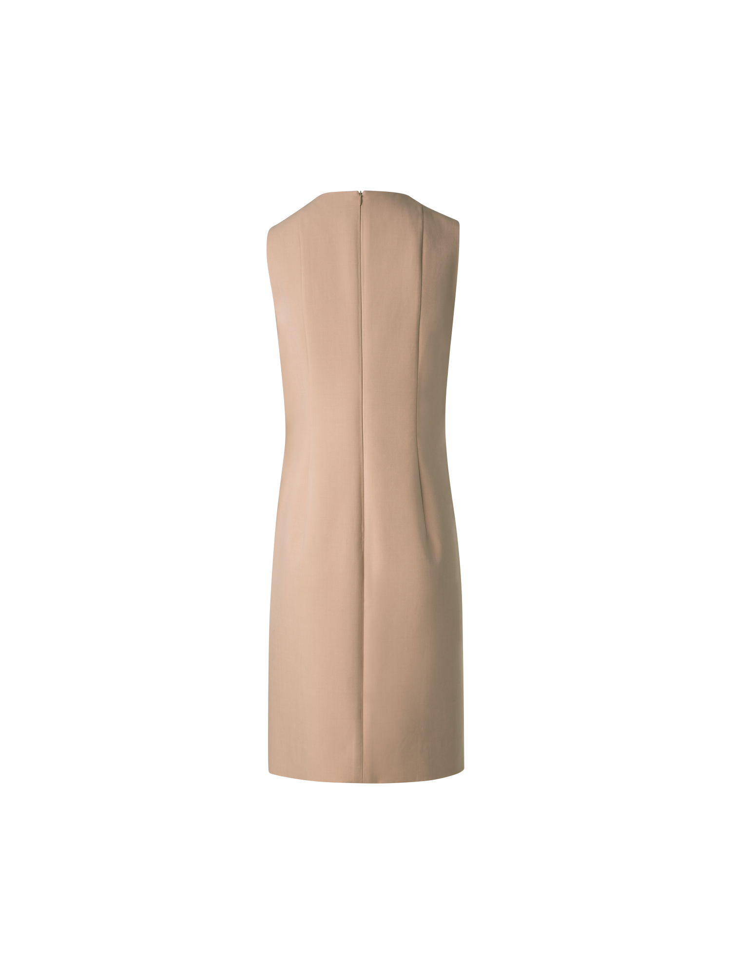 Designer Sheath Dress in Cotton Silk Double-Face - neutral - pastel - beige