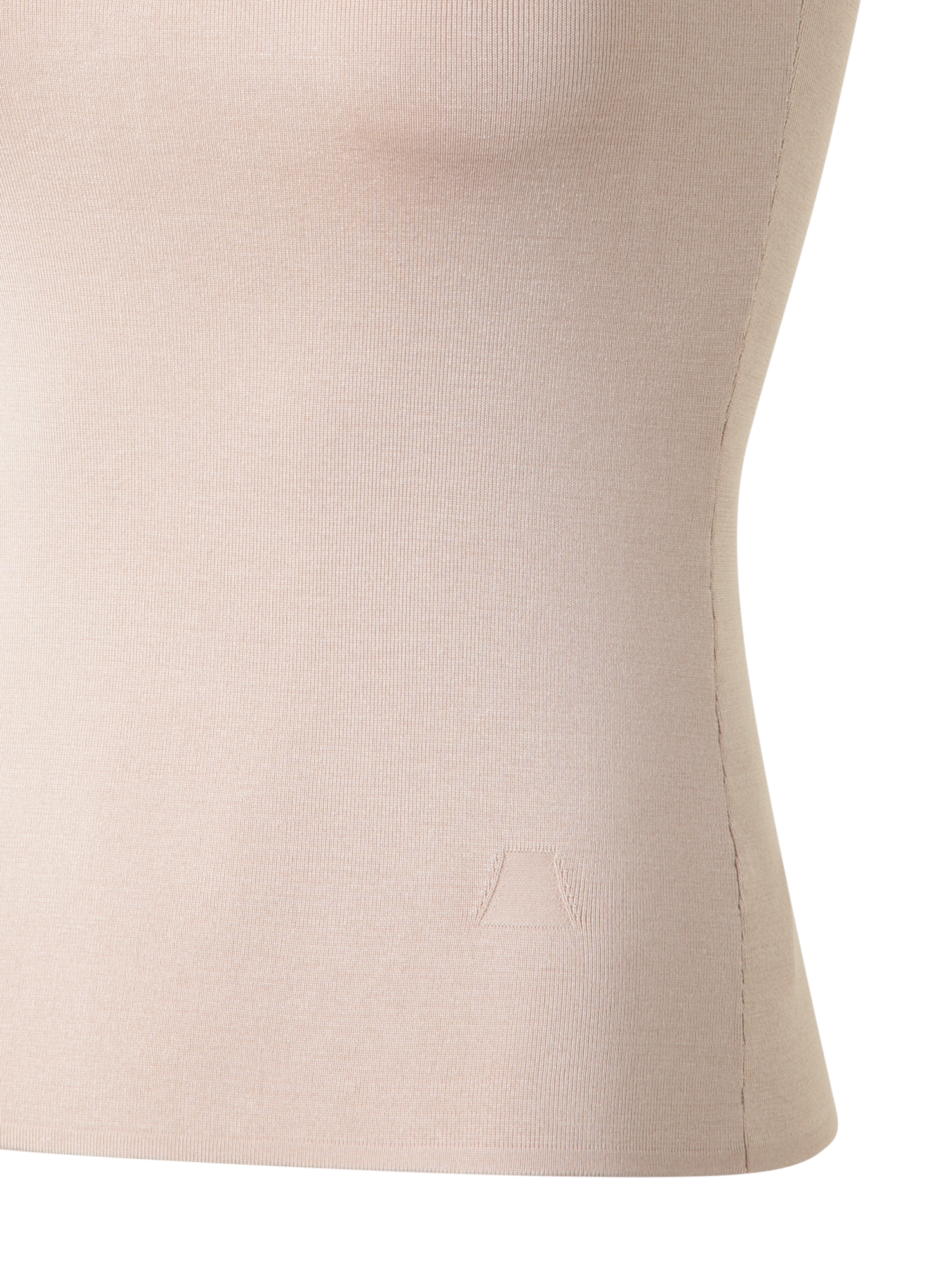 Designer Silk Knit Tank Top - neutral - pastel - beige