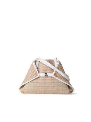 Designer Ai Small Shoulder Tote - neutral - multicolor - beige - white