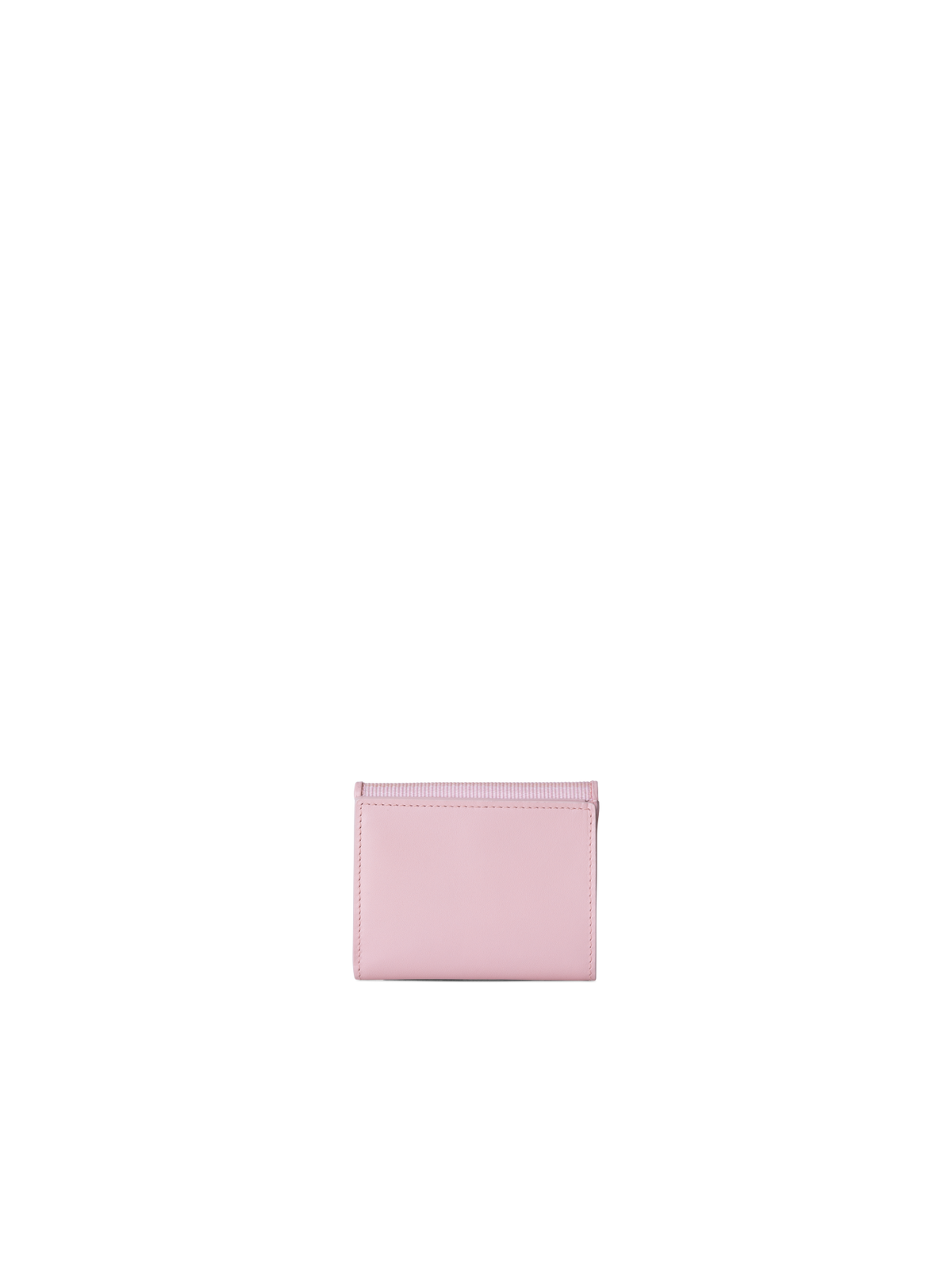 Designer Compact Wallet in Horsehair and Leather - pink
