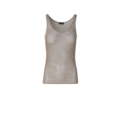 Sheer Silk Mesh Knit Tank