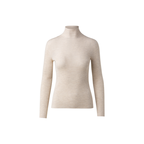 Kaschmir-Seiden-Pullover mit Stehkragen