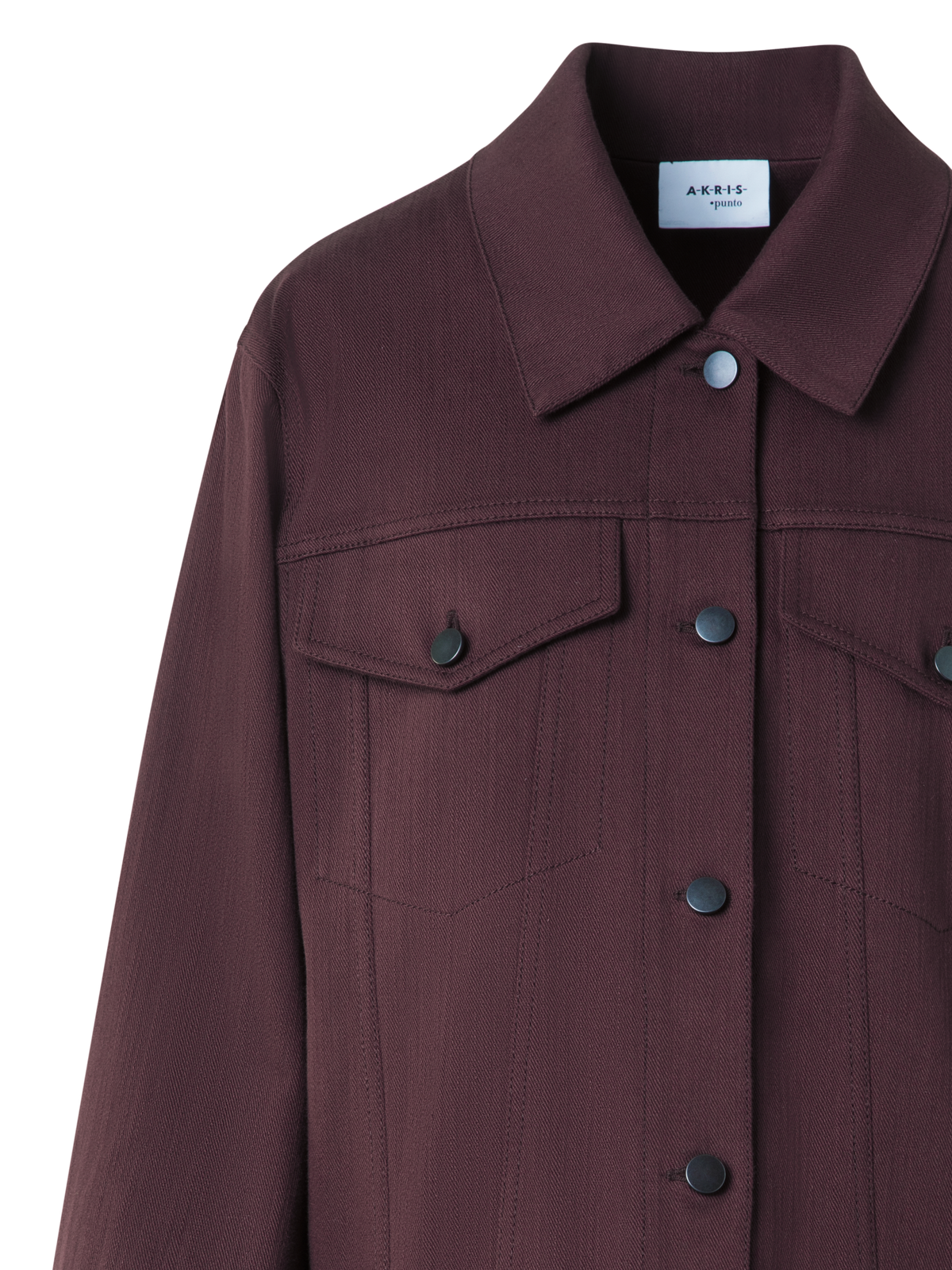 Designer Oversized Cotton Denim Jacket - purple - red