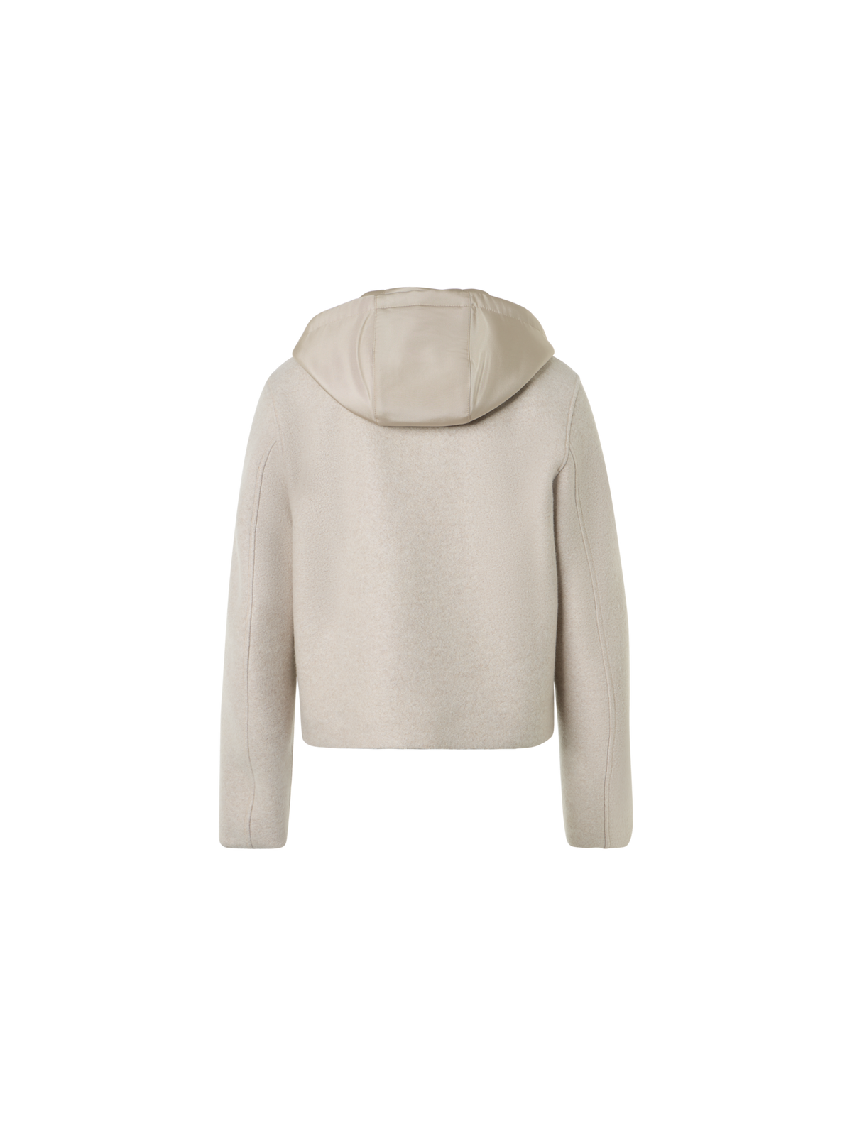 Designer Reversible Jacket in Cashmere Jersey to Silk - beige