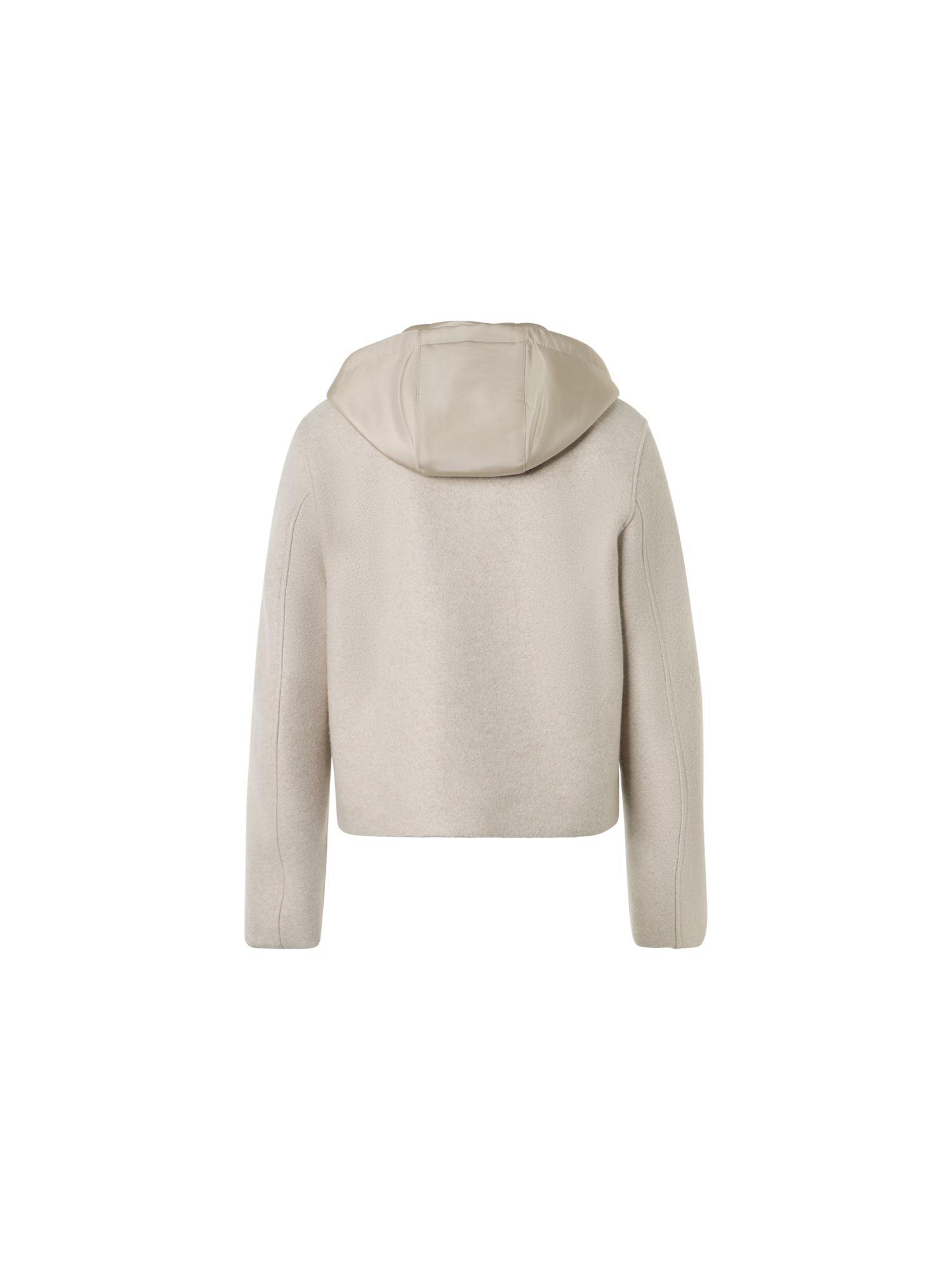 Designer Reversible Jacket in Cashmere Jersey to Silk - beige