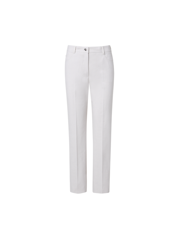 Designer Straight Cotton Stretch Denim Pants